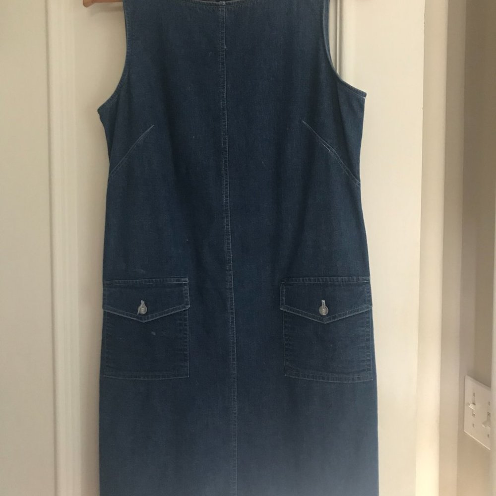 Mini Denim Dress w/Pockets; Designer: Positive Attitude; Medium; Vintage US Made